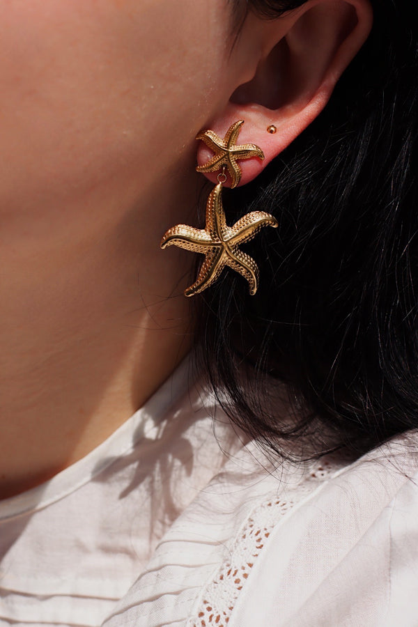 Jasmine Double Starfish Earrings