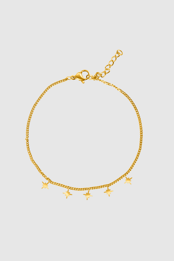 Dainty star chain bracelet
