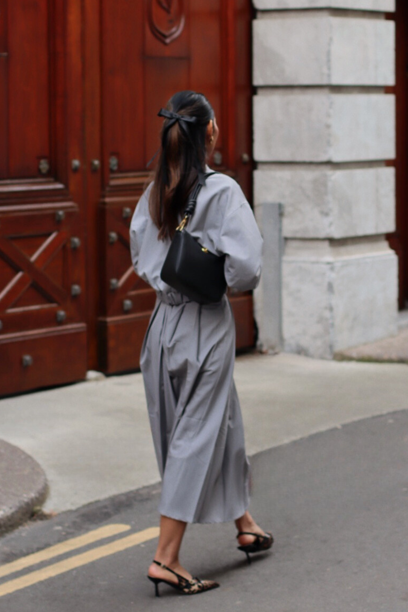SALLY PLEATED MIDAXI SKIRT GREY