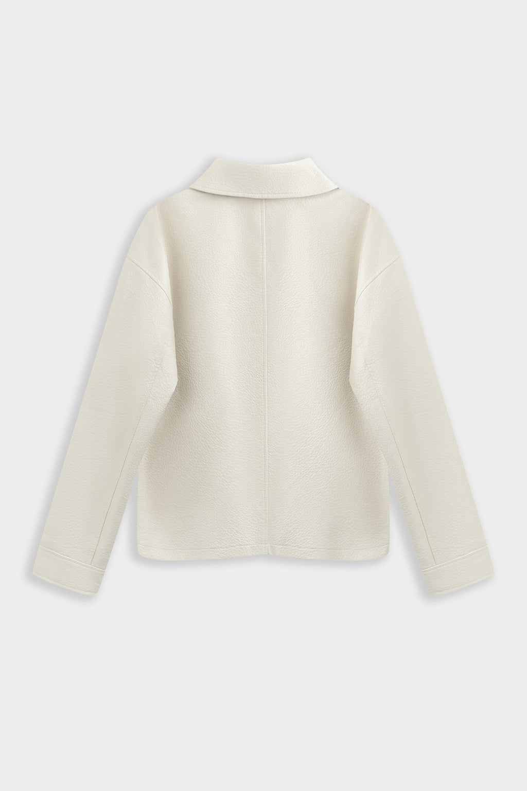 LOGAN FAUX LEATHER JACKET BEIGE