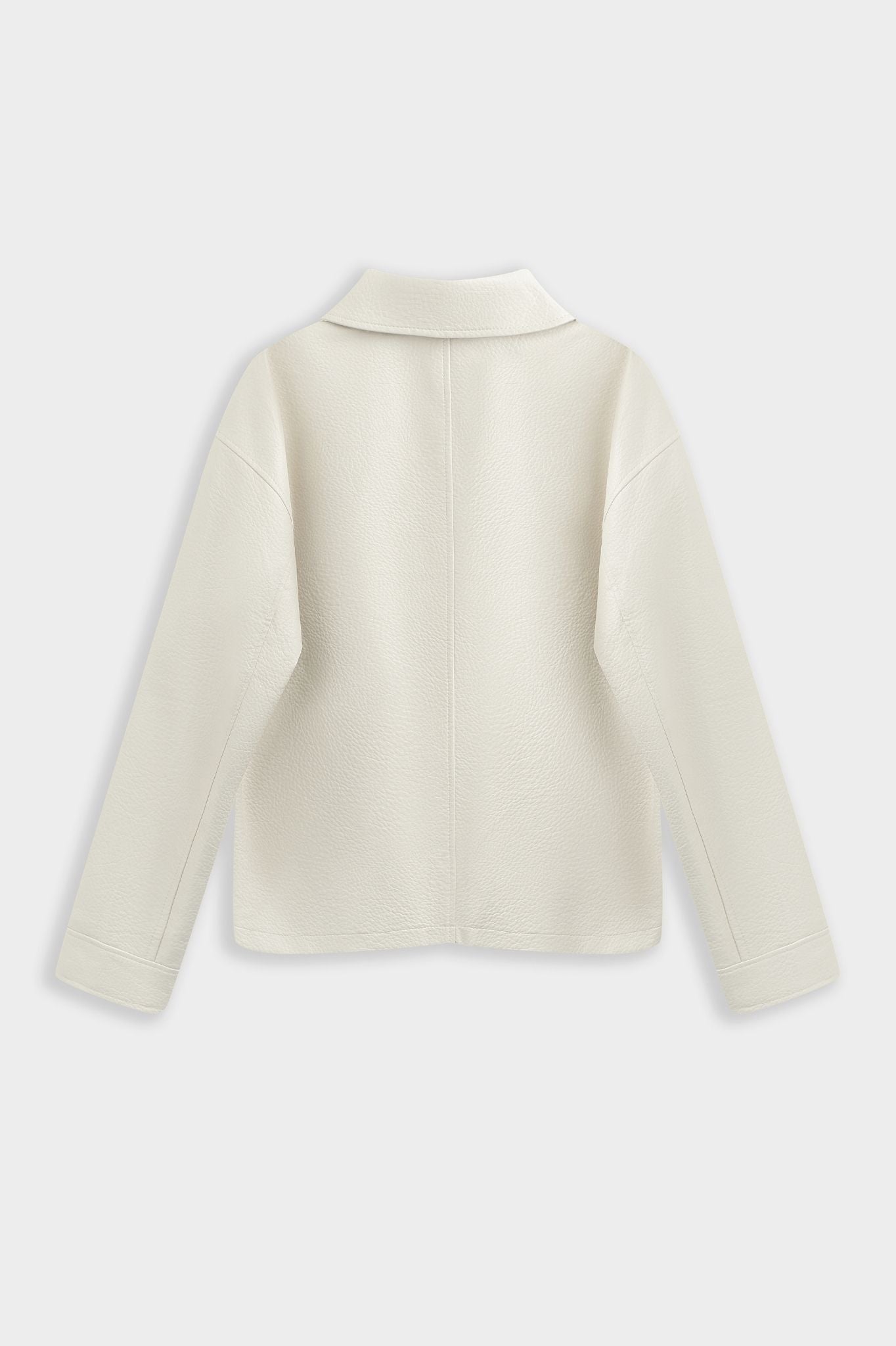 LOGAN FAUX LEATHER JACKET BEIGE