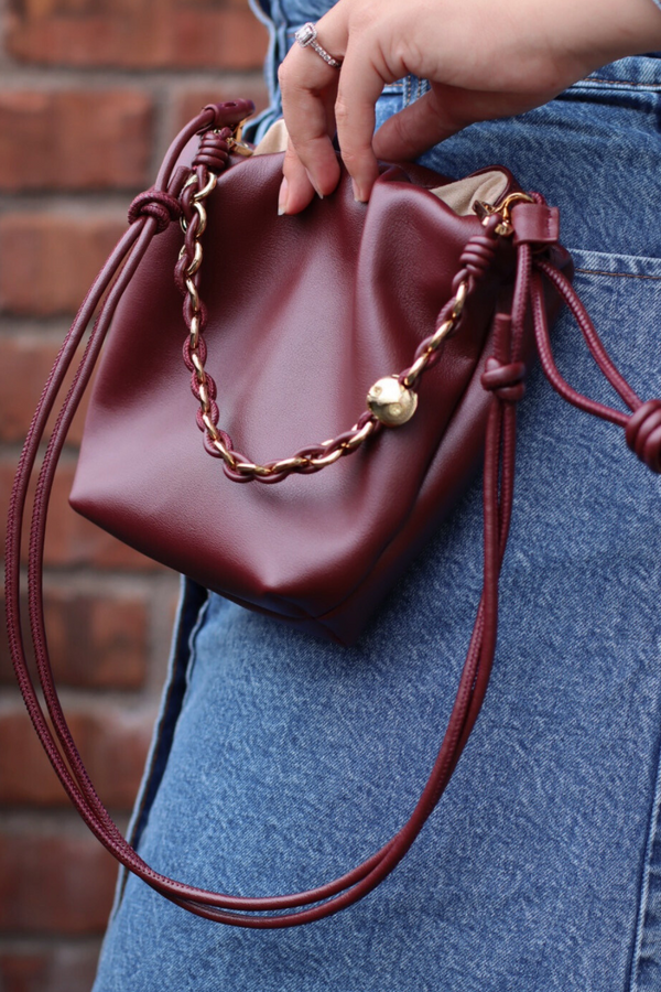 FRANCINE BUCKET BAG MAROON