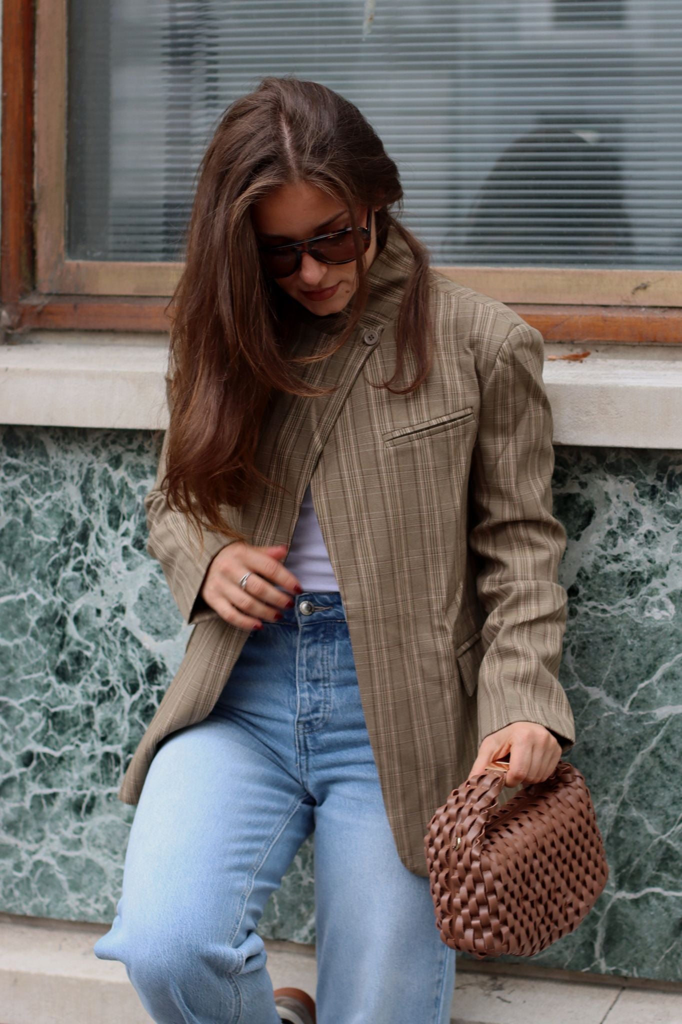 KENNEDY BLAZER BROWN CHECKERED