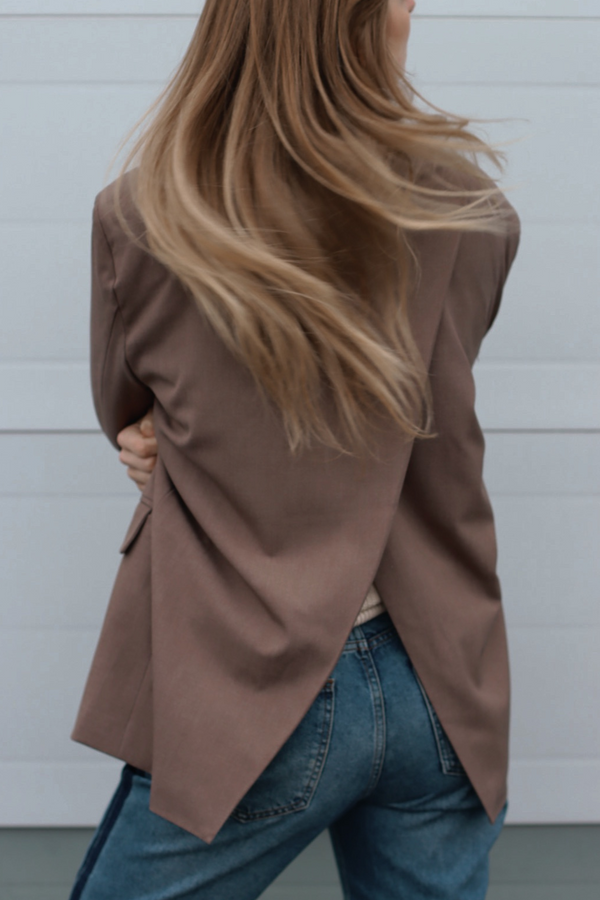 LORIE SPLIT BACK OVERSIZED BLAZER CARMEL