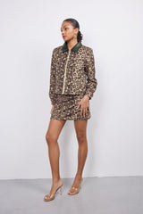 LENNON LEOPARD PRINT MINI SKIRT
