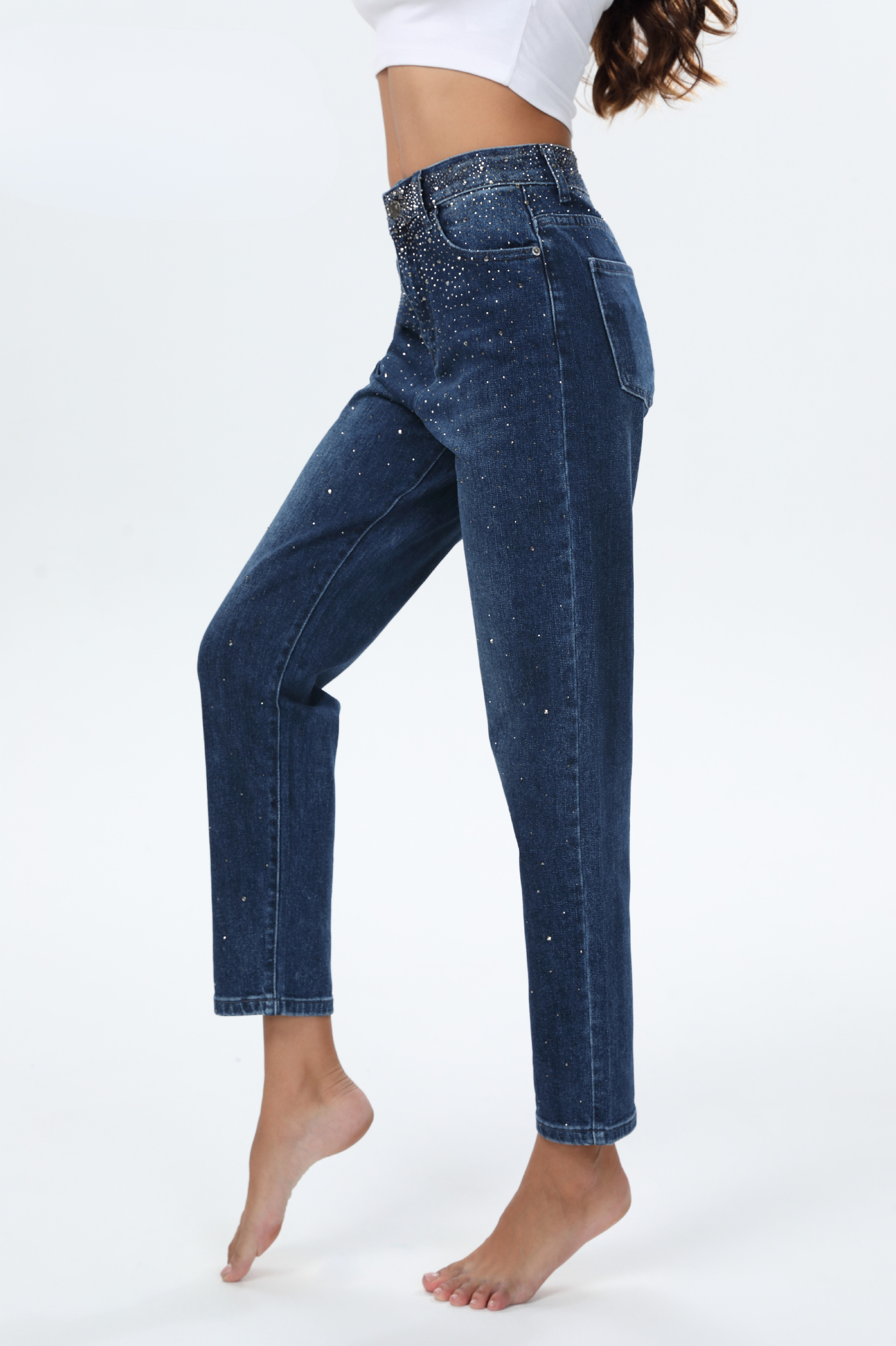 MARGOT EMBELLISHED JEANS DENIM