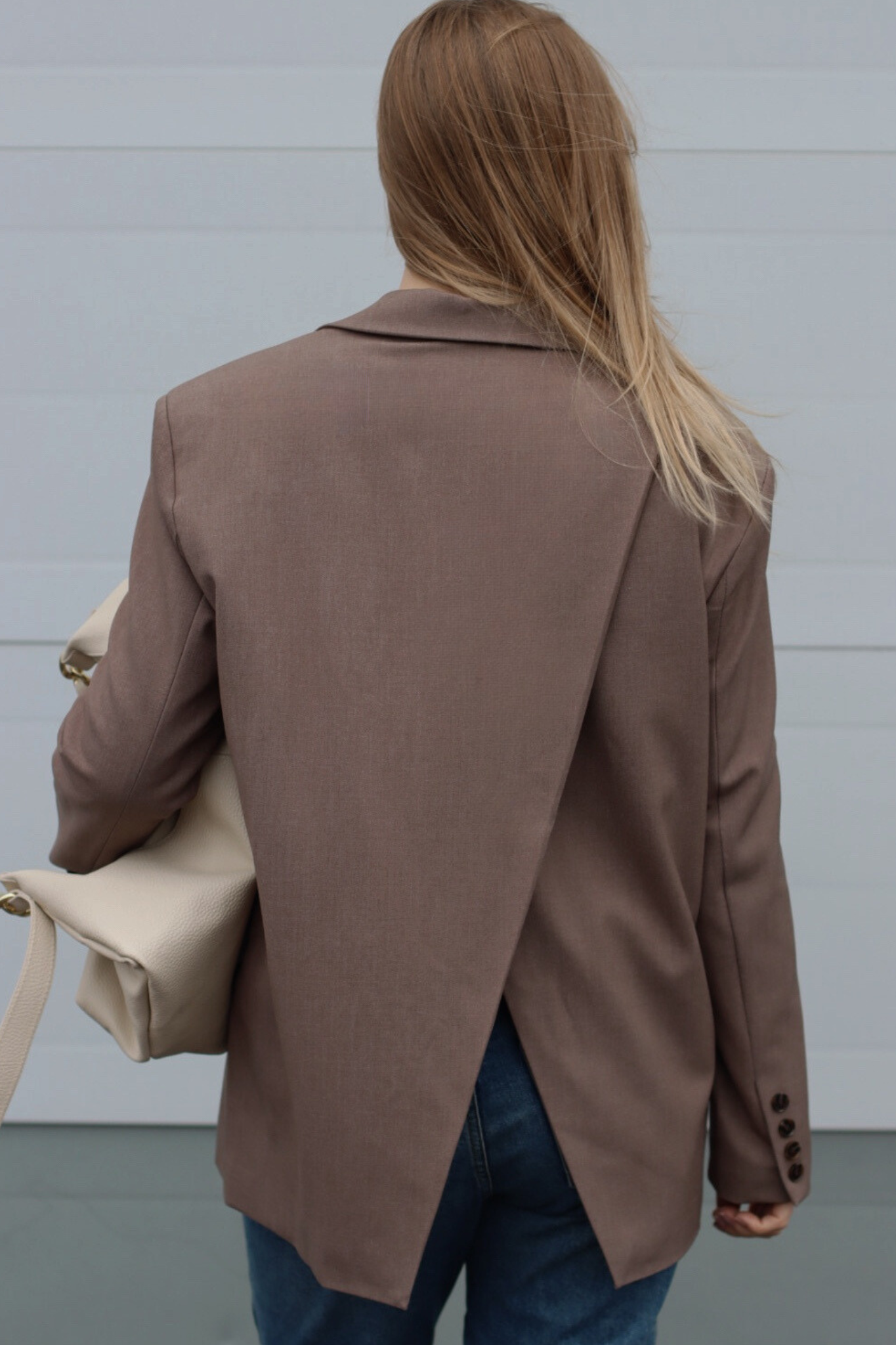 LORIE SPLIT BACK OVERSIZED BLAZER CARMEL