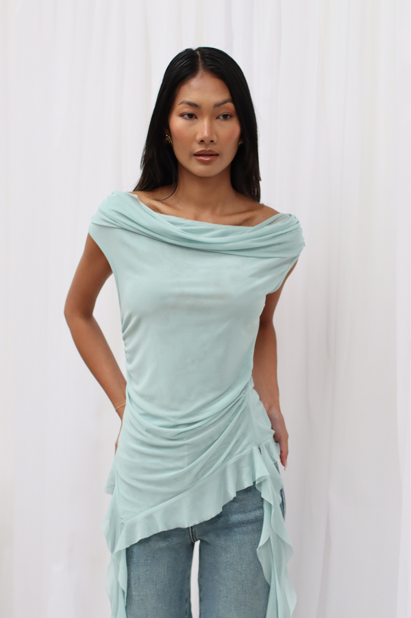 BARDOT TOP SEAFOAM