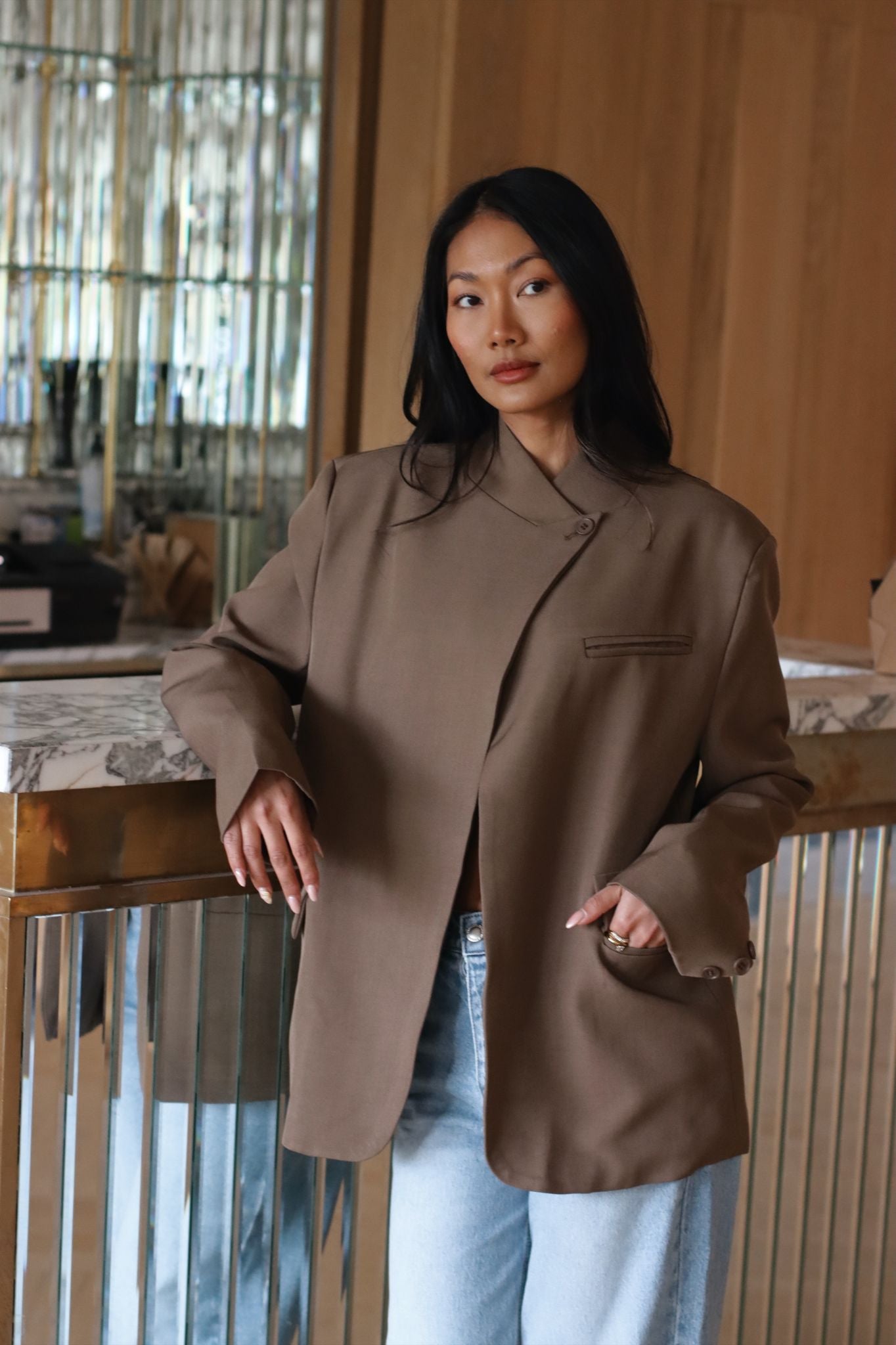 KENNEDY BLAZER BROWN