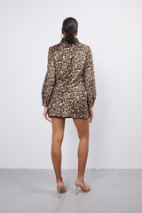 LENNON LEOPARD PRINT MINI SKIRT