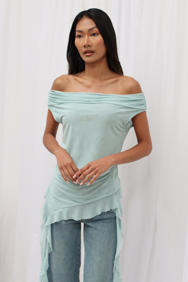 BARDOT TOP SEAFOAM