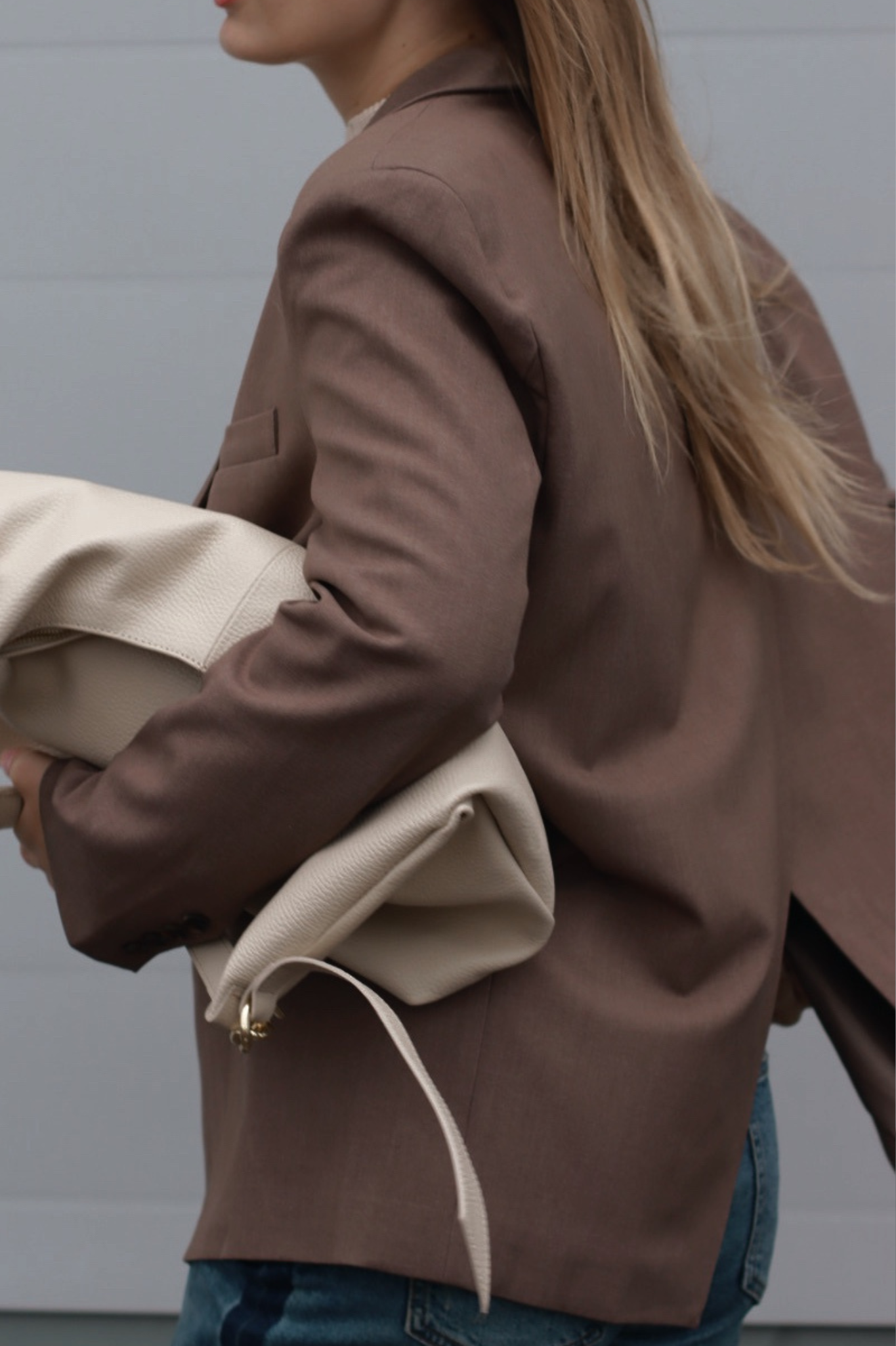 LORIE SPLIT BACK OVERSIZED BLAZER CARMEL