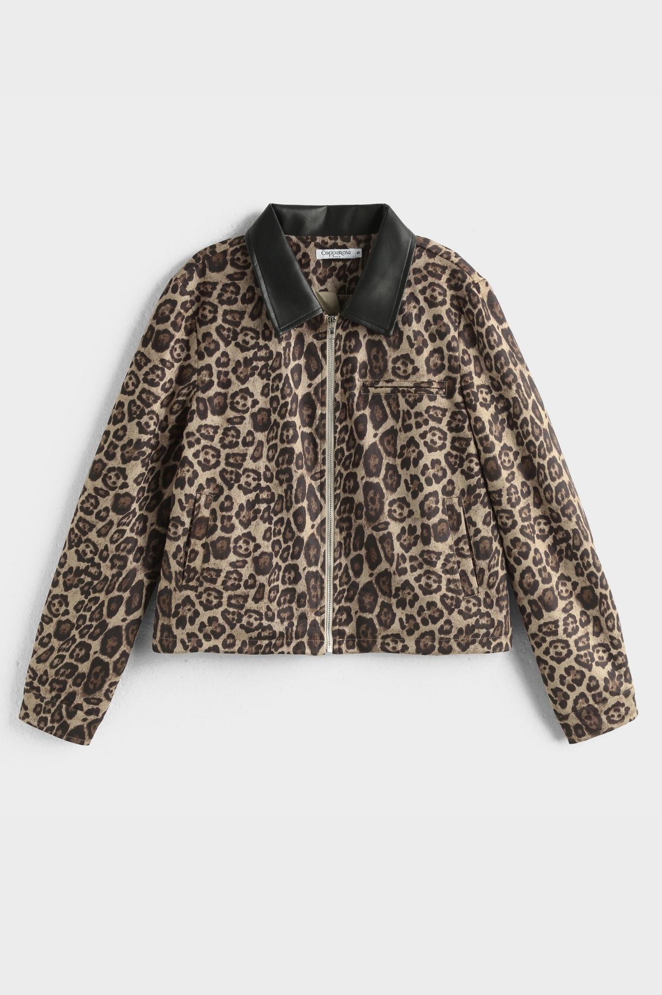 LENNON LEOPARD PRINT CROPPED JACKET