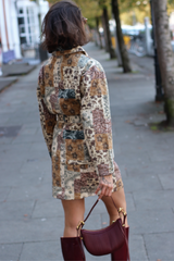 LUZ PATCHWORK PRINT MINI SKIRT