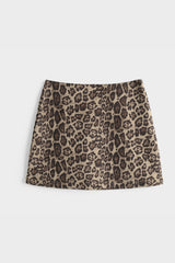 LENNON LEOPARD PRINT MINI SKIRT