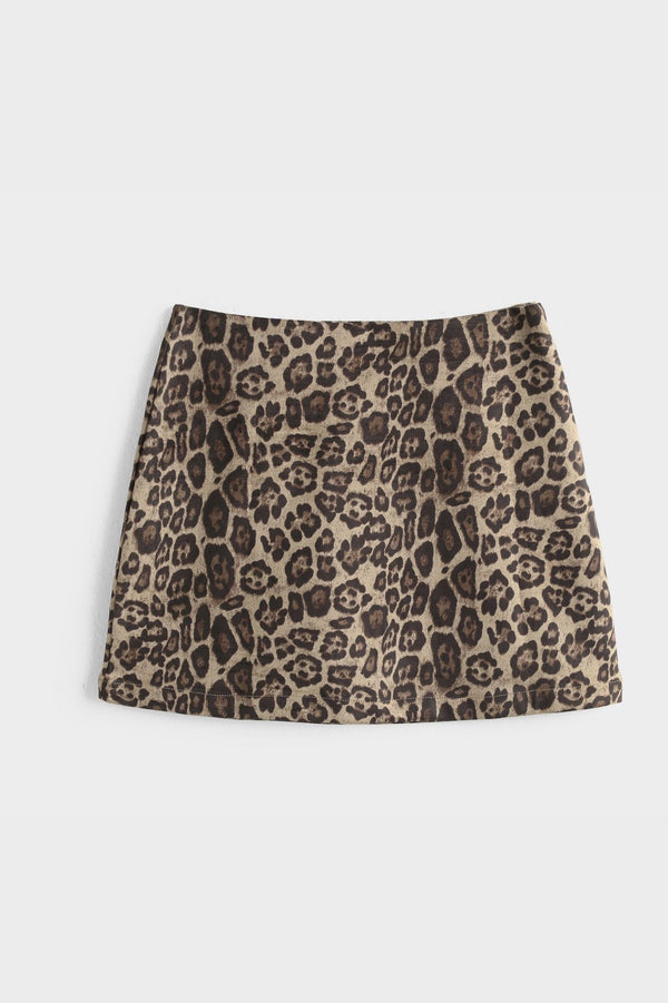 LENNON LEOPARD PRINT MINI SKIRT