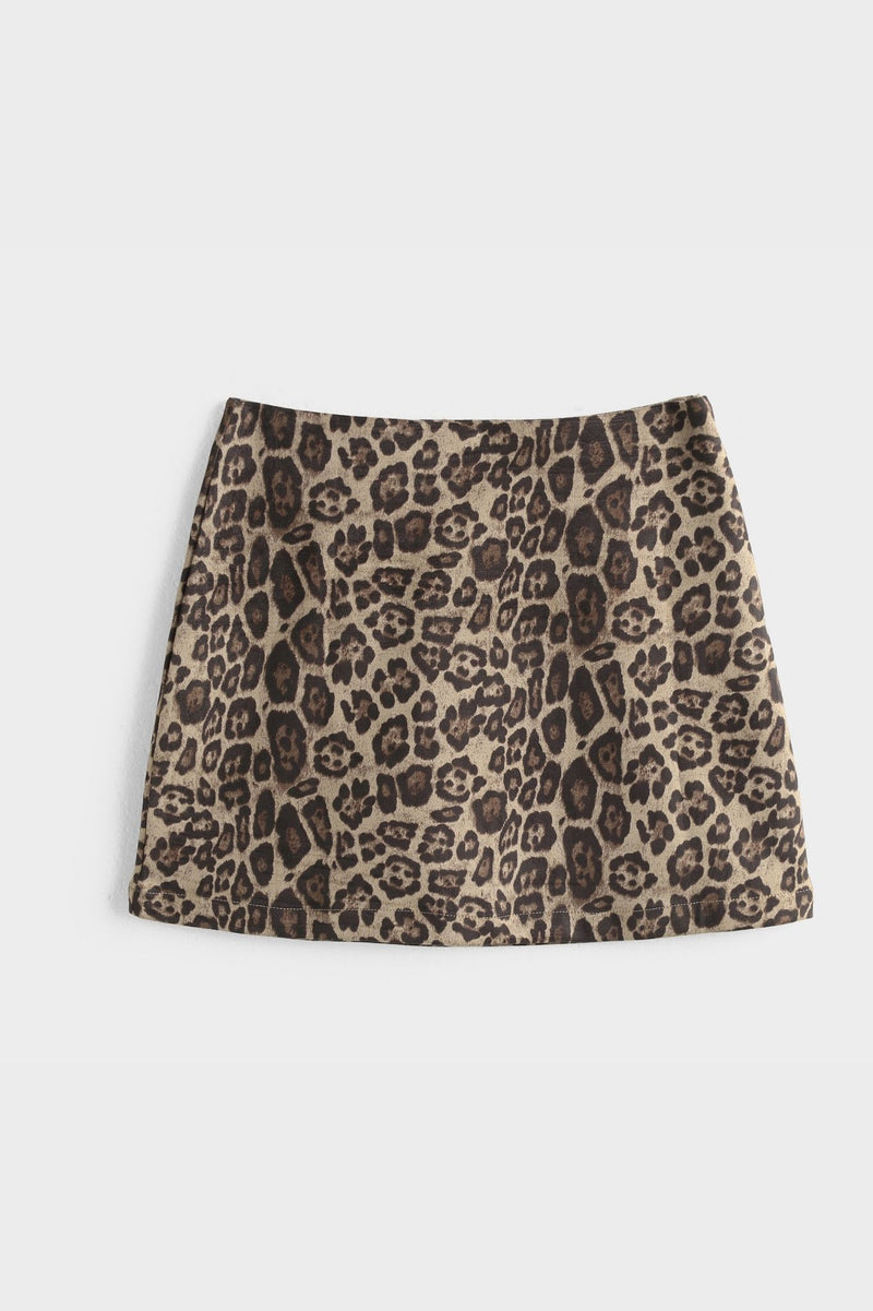 LENNON LEOPARD PRINT MINI SKIRT