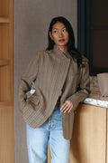 KENNEDY BLAZER BROWN CHECKERED