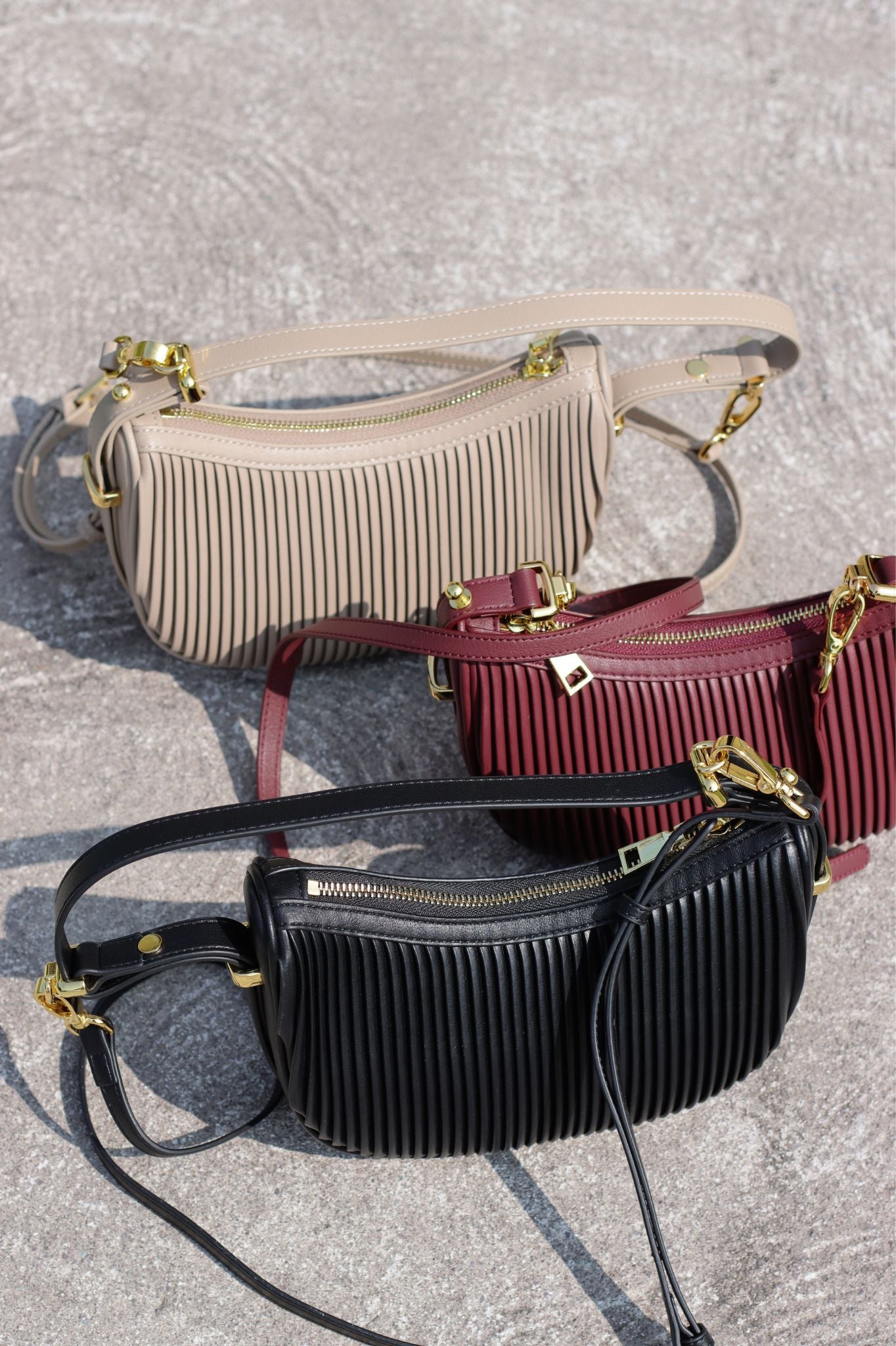 FLORIANNA PLISSE BAG BLACK