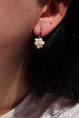 Tilly Mini Pearl Huggie Earrings (Colours)