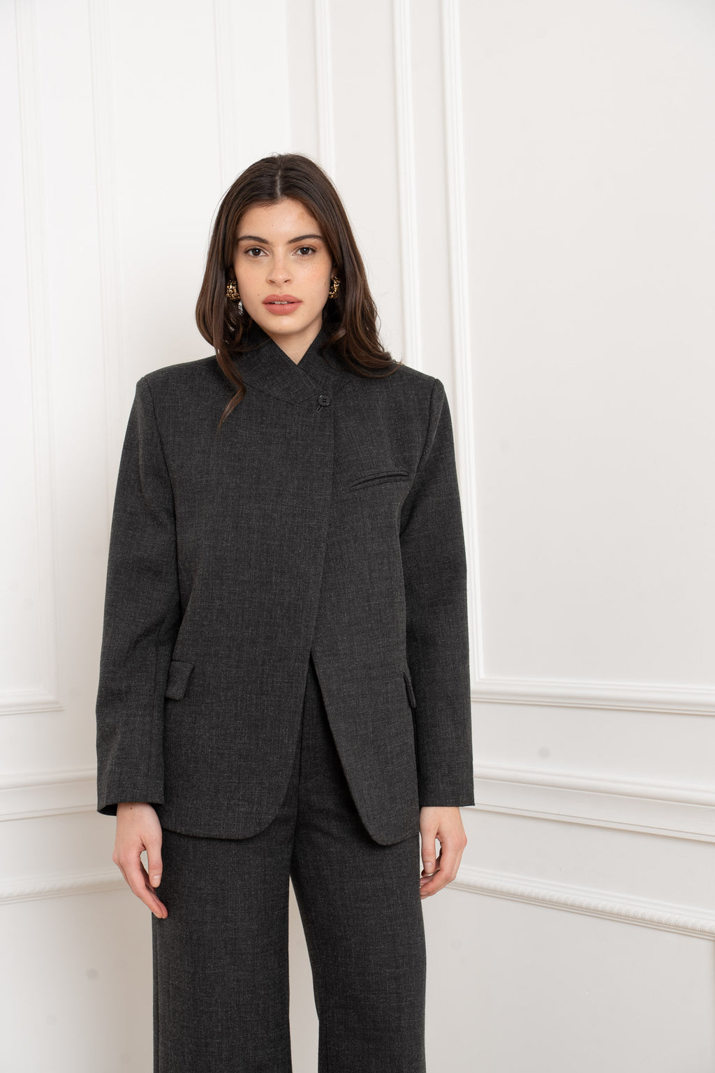 Kaddie Blazer Charcoal
