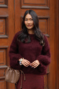 KELLY MOHAIR BLEND SWEATER WINE