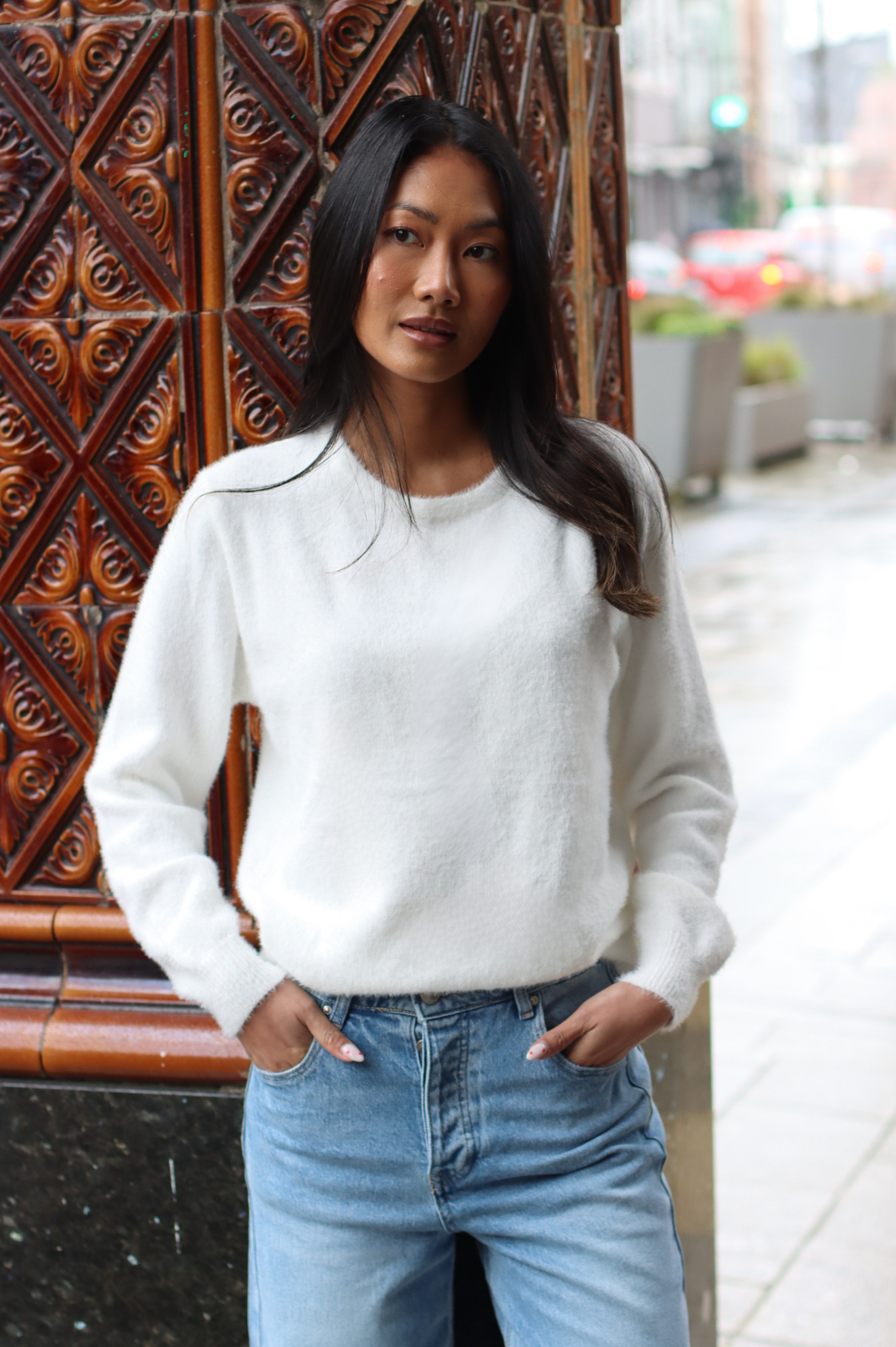 KENNY LACE BACK SWEATER