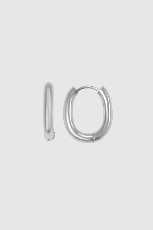 Mae Squared Hoops Silver