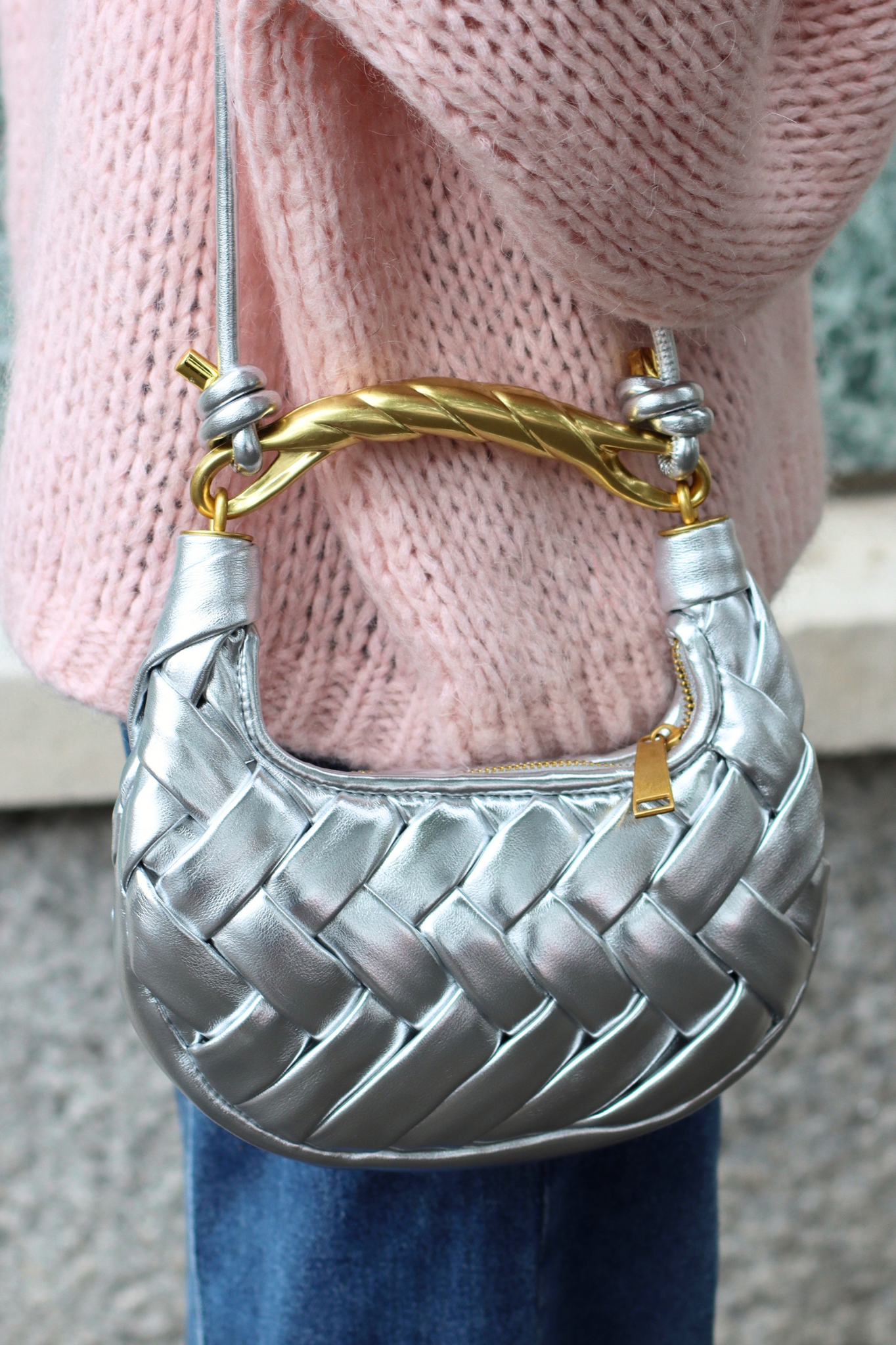 Floramaria Woven Bag Silver