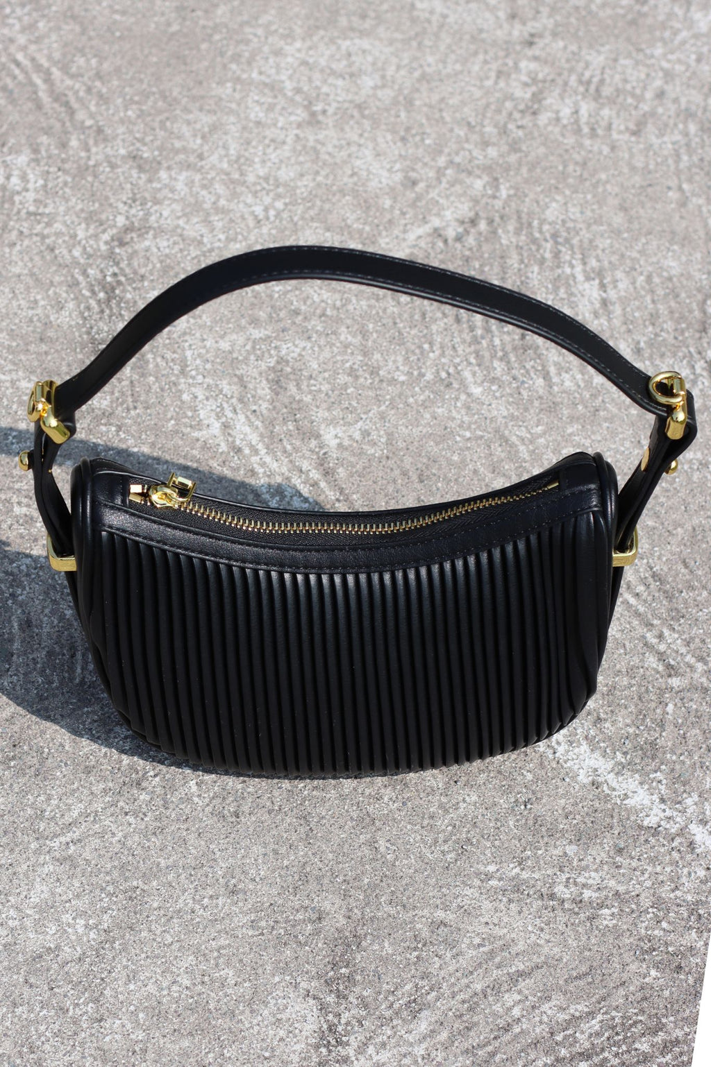 FLORIANNA PLISSE BAG BLACK