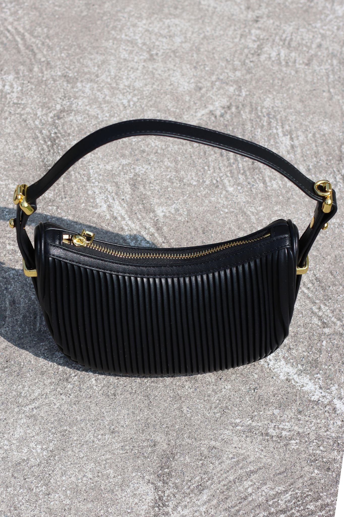 FLORIANNA PLISSE BAG BLACK