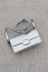 CELIA MINI CLUTCH WITH STRAPS SILVER