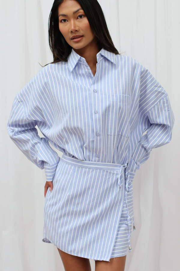 Surri Stripe Dress Blue