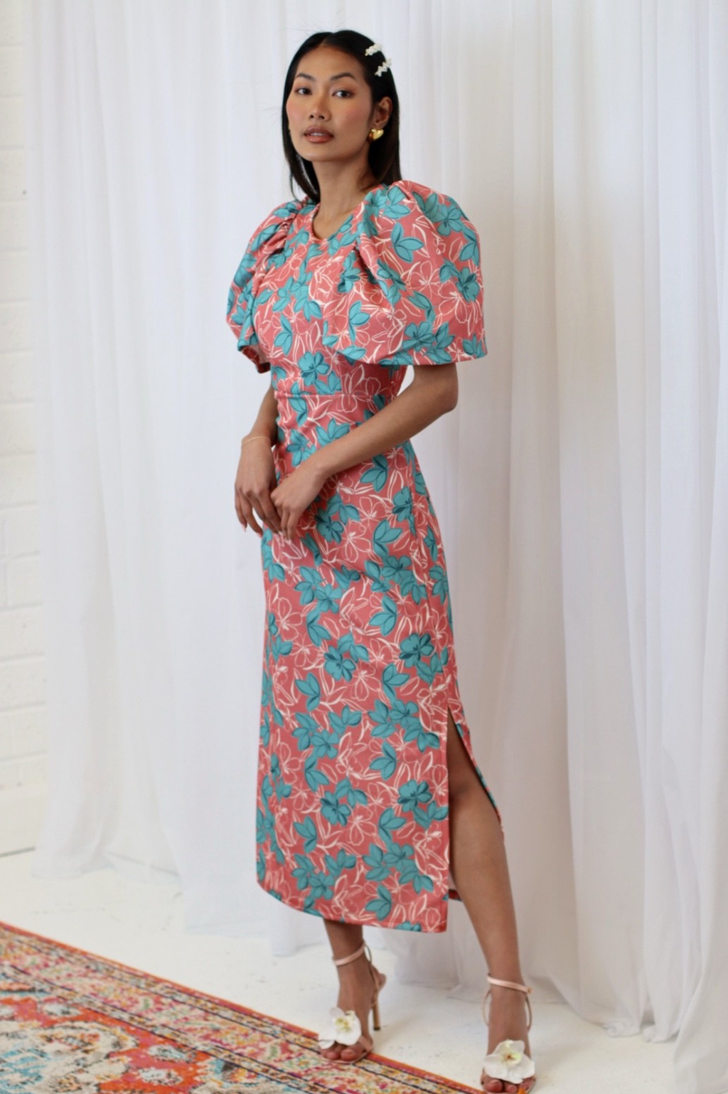 SELENA DRESS CORAL BLUE