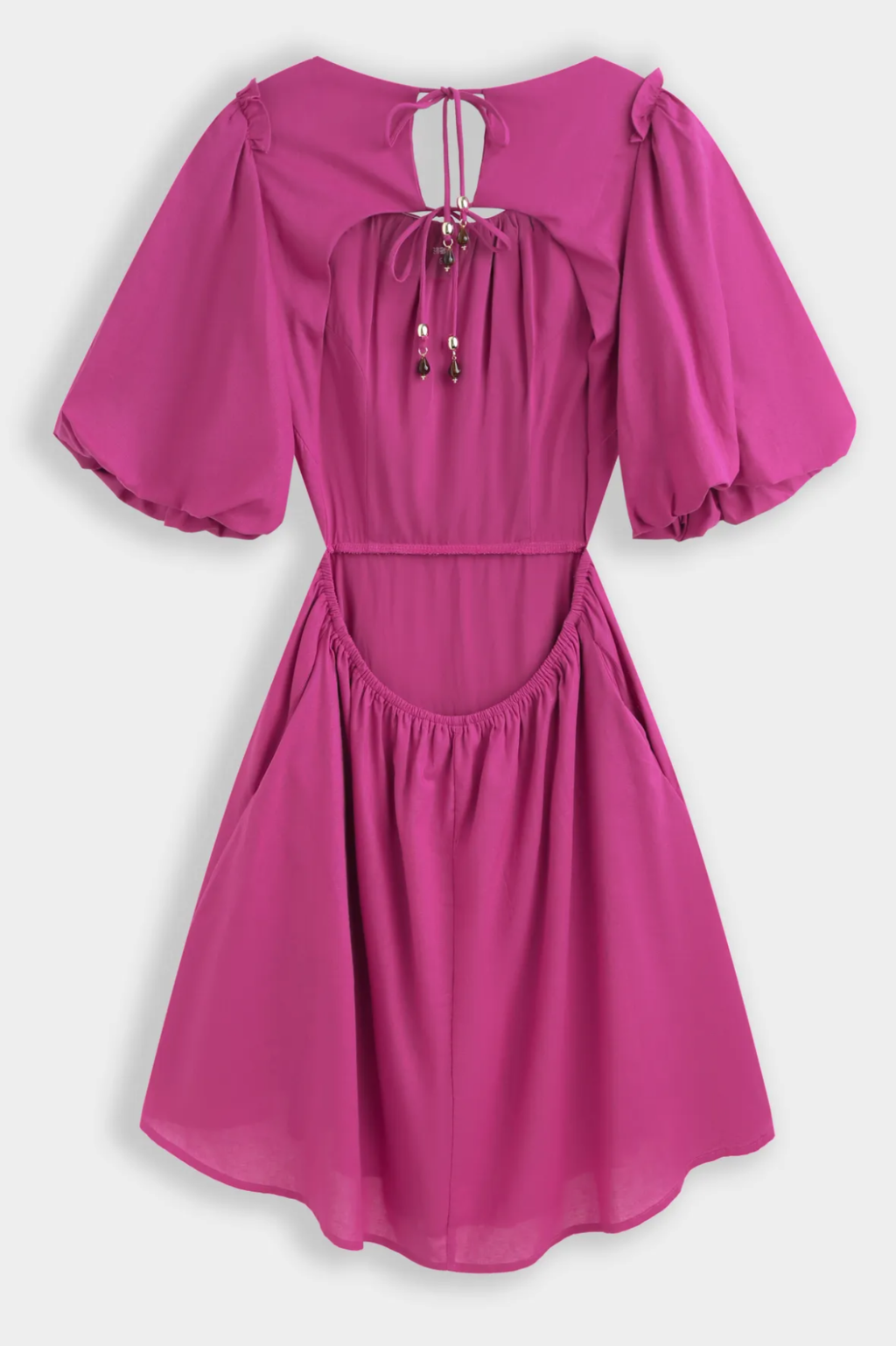 ANOUSKA OPEN BACK MINI DRESS MAGENTA