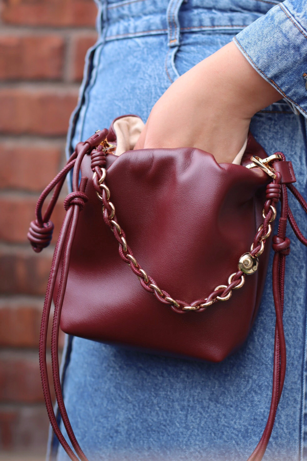 FRANCINE BUCKET BAG MAROON