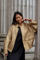 LUNA OVERSIZED BOMBER GOLD