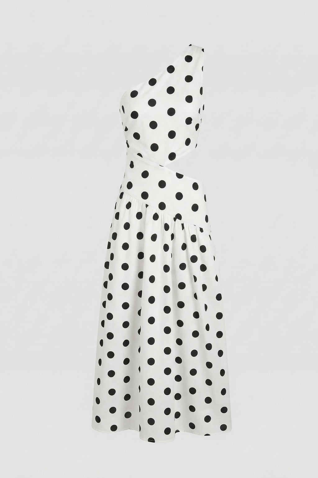SASKIA POLKA DOT DRESS WHITE