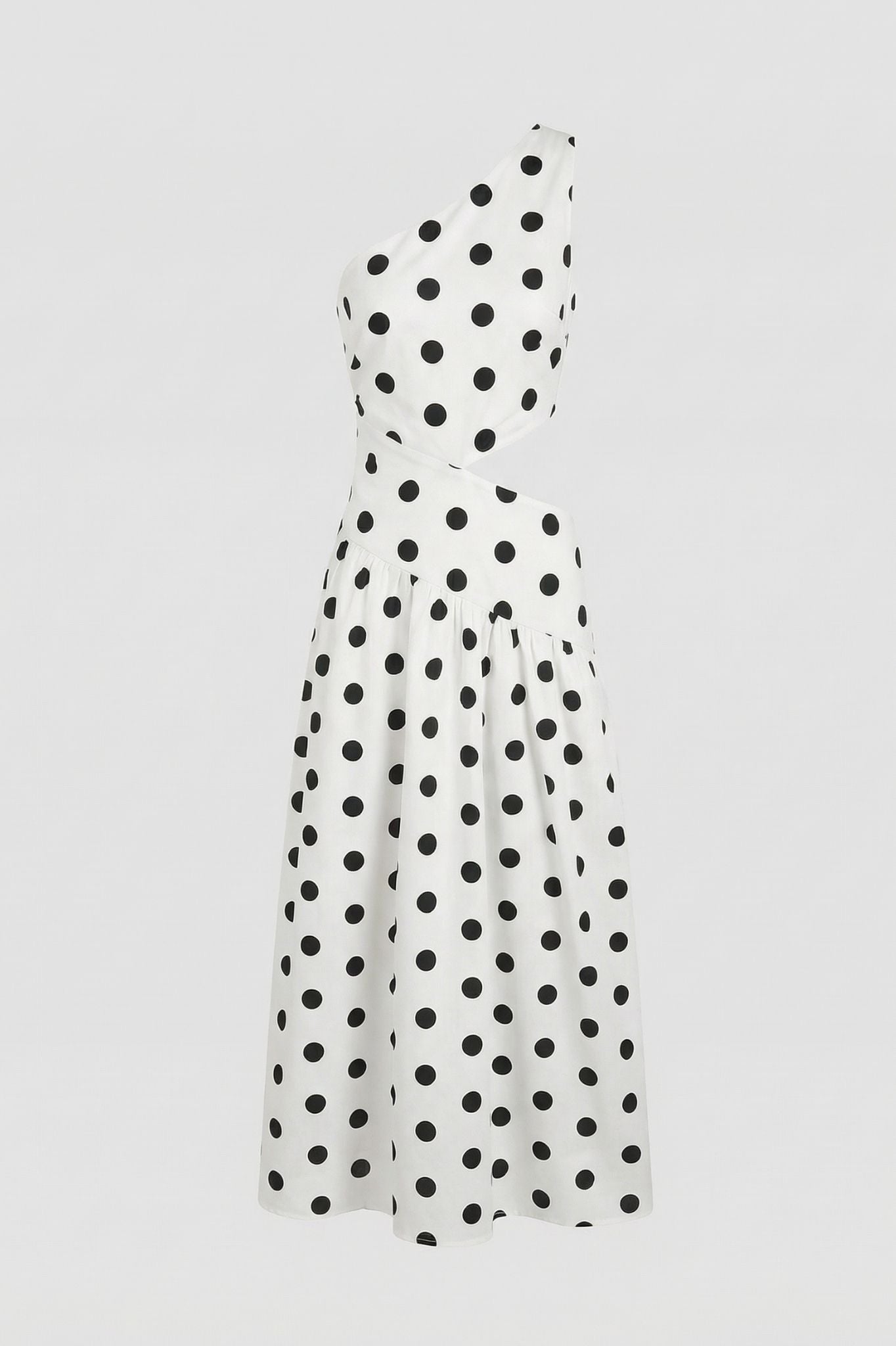 SASKIA POLKA DOT DRESS WHITE