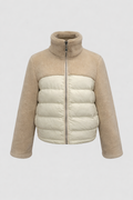 Gia Reversible Teddy Puffer Jacket Beige