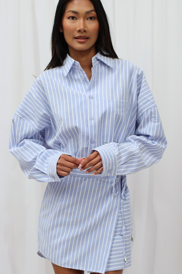 Surri Stripe Dress Blue