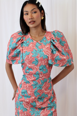 SELENA DRESS CORAL BLUE