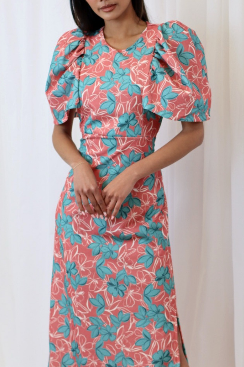 SELENA DRESS CORAL BLUE
