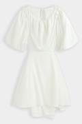 ANOUSKA OPEN BACK MINI DRESS OFF WHITE