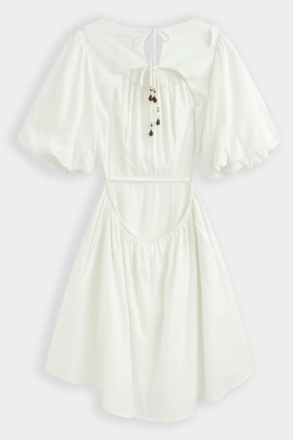 ANOUSKA OPEN BACK MINI DRESS OFF WHITE