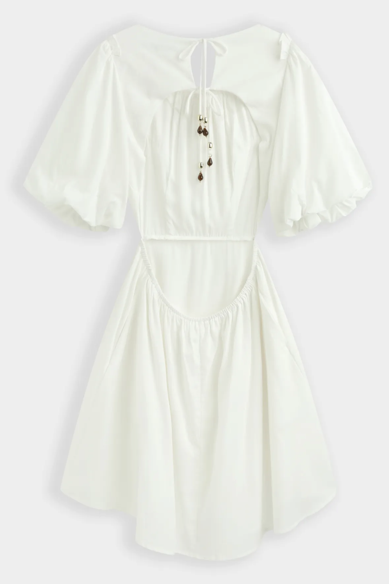 ANOUSKA OPEN BACK MINI DRESS OFF WHITE