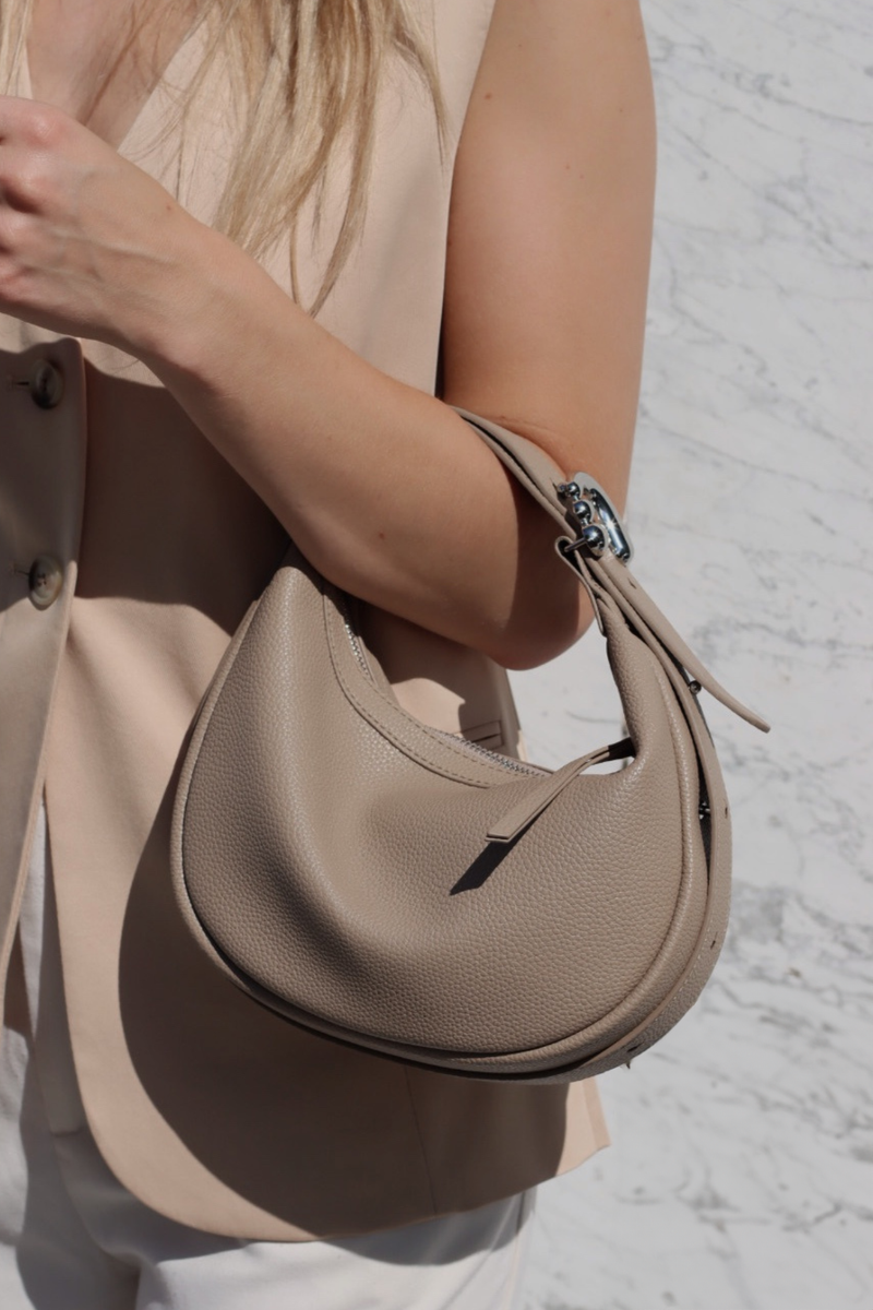 FLORENCE ROUND HANDBAG TAUPE