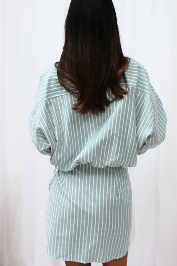 Surri Stripe Dress Seafoam