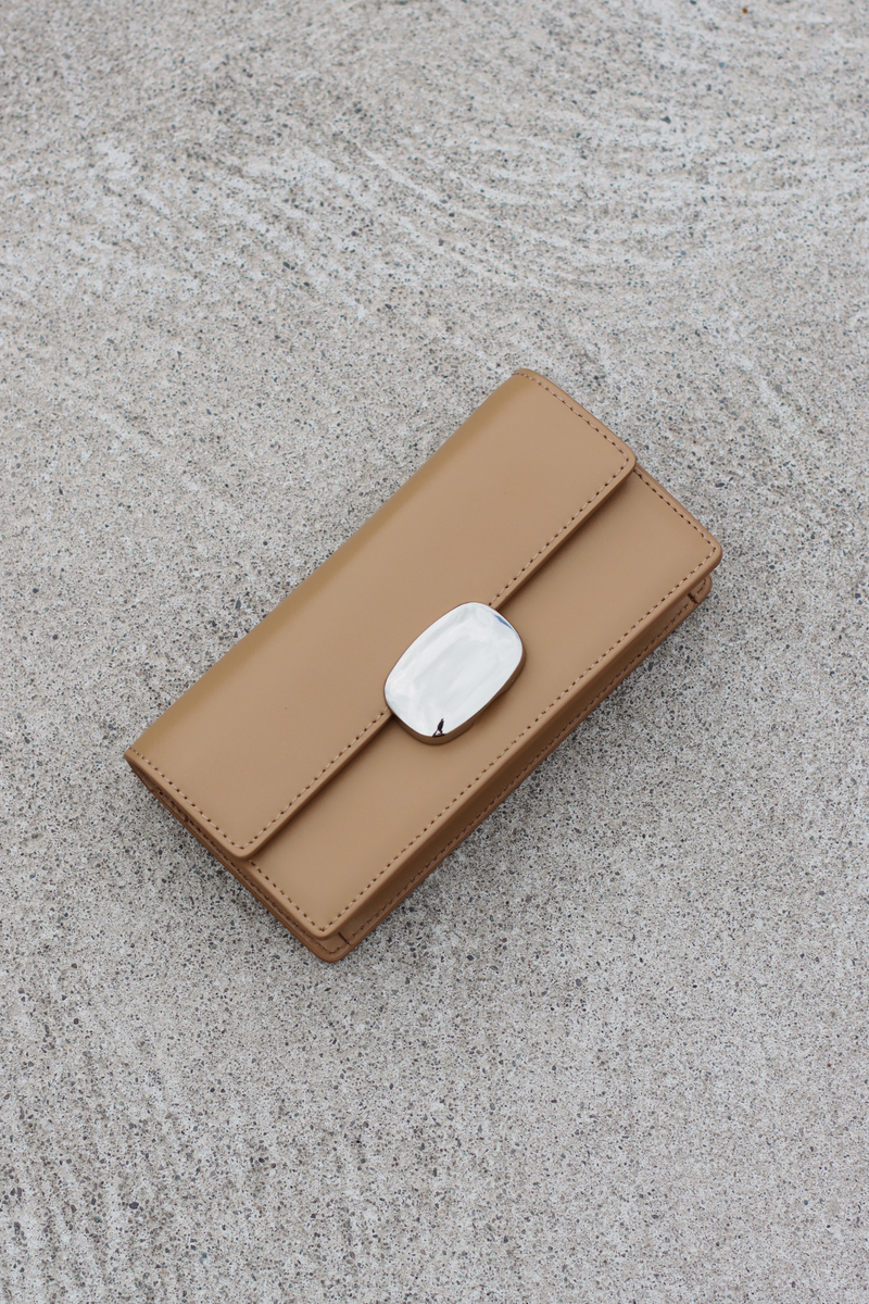 CELIA MINI CLUTCH WITH STRAPS TAN