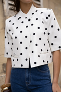 Kenny Polka Dot Cropped Blazer